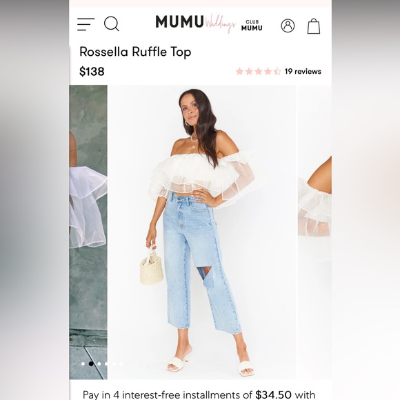 White Ruffle Top - Picture 3 of 3